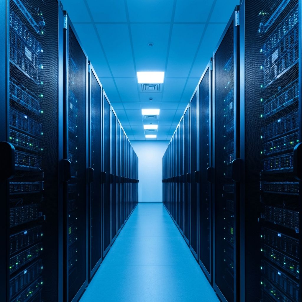 Modern datacenter server room